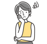 不安を感じる女性のイラスト